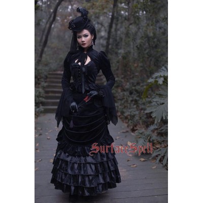 Surface Spell Gothic Dark Countess Bustle Skirt(Full Payment Without Shipping)